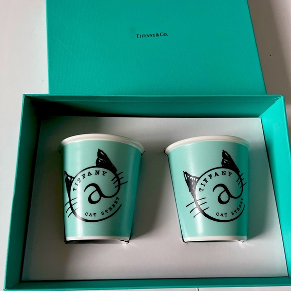 TIFFANY & Co. Coffee Cups Cat Street Blue Mug